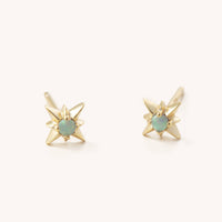 Zelda Opal Star Studs- Gold and Sterling: Silver