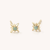 Zelda Opal Star Studs- Gold and Sterling: Silver