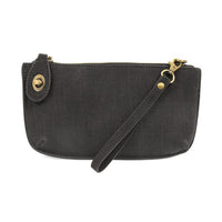 Mini wristlet clutch- faux linen