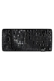 C.C All Over Clear Sequin Headwrap: Black