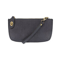 Mini wristlet clutch- faux linen