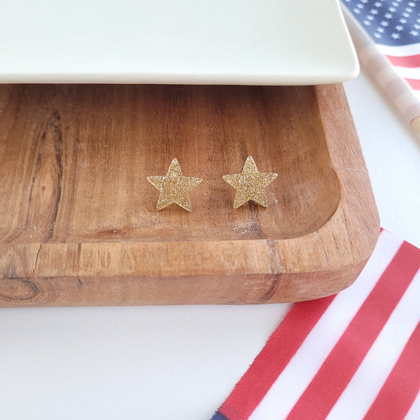 Sparkle Star Studs - Gold