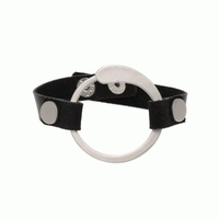 Leather Tear Drop Circle Bracelet