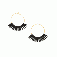 Gold Hoop with Fringe