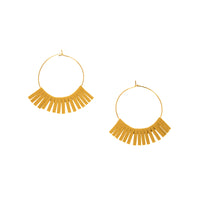 Gold Hoop with Fringe