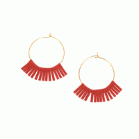 Gold Hoop with Fringe