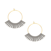 Gold Hoop with Fringe