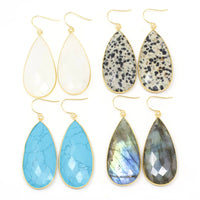 West Palm Earrings: Dalmatian Jasper