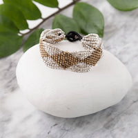 Triple brass diamond bracelets