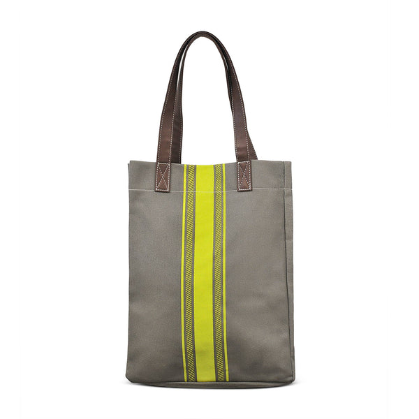 Market Tote, Mod Stripe Lime/ Ash