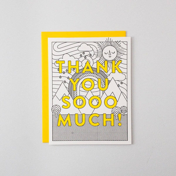 Thank You Sooo Much Letterpress Card