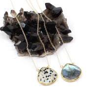 Gemstone Bezel Necklace - XL