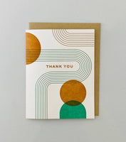 Lines and Dots Thank You Letterpress Card