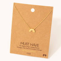 Mini Metallic Rainbow Pendant Necklace: G