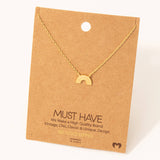 Mini Metallic Rainbow Pendant Necklace: G
