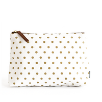 Travel Pouch - Gold Dots