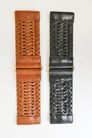 Leather-Look Braid Elastic Belt
