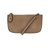 Mini wristlet clutch- faux linen