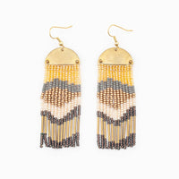 Half Moon Cascade Earrings: Gold neutral