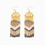 Half Moon Cascade Earrings: Gold neutral