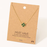 Green Clover Charm Necklace: G