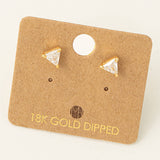 Mini Triangle Stud Earrings: G