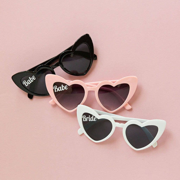 Retro BABE Heart Sunglasses
