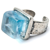 Mosaic Cube Ring Silver