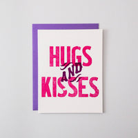 Hugs And Kisses Letterpress Cards