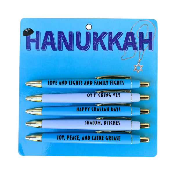 Hanukkah Pen Set (funny, Jewish gift, funny gift)