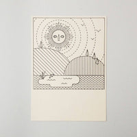 Sun Color-in Letterpress Card