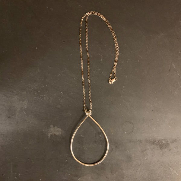 Silver teardrop pendant