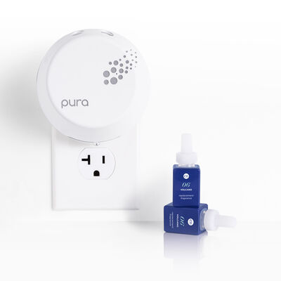 Pura home diffuser kit with 2 volcano refills